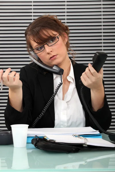 Busy office worker — Stock Photo, Image