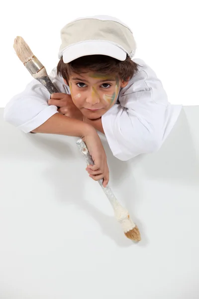 Pintor infantil — Fotografia de Stock