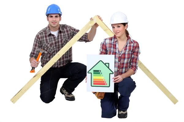 Energy saving in construction industry — Stock Photo, Image
