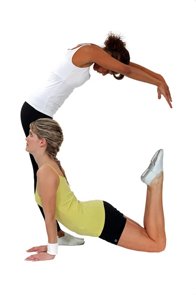 Stretching övningar — Stockfoto