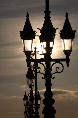 Lamp posts clipart