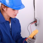 Female electrical engineer Stock Photo by ©photography33 8407096