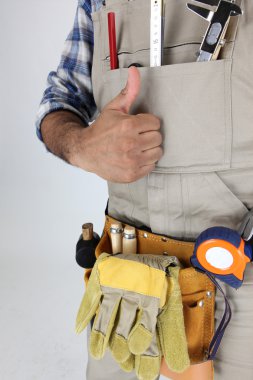 Craftsman with tools clipart