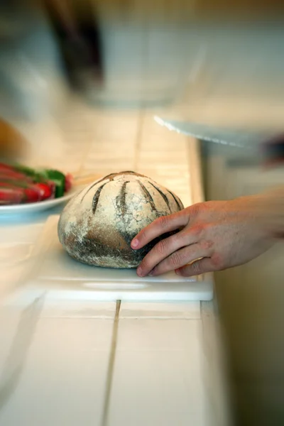 Vágás kenyér — Stock Fotó