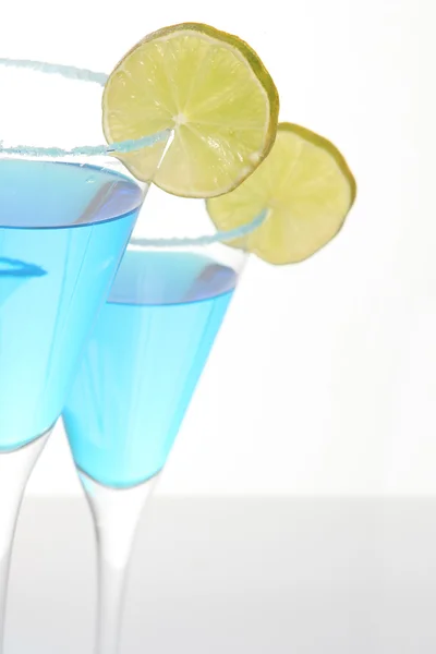 Dois cocktails azuis — Fotografia de Stock