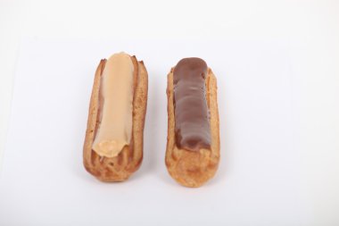 Close-up shot of eclairs clipart
