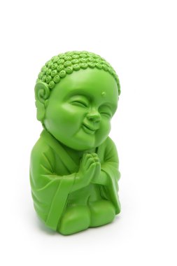 Green Buddha figurine clipart