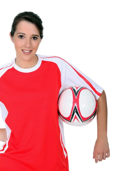 Female footballer — Stock Photo, Image