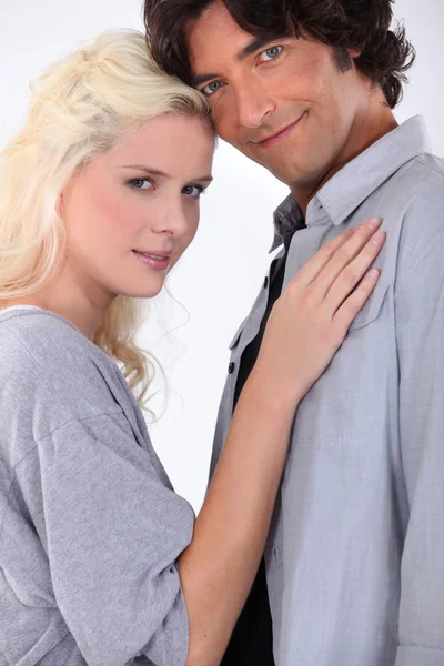 Male and female models stood together — Stock Photo, Image
