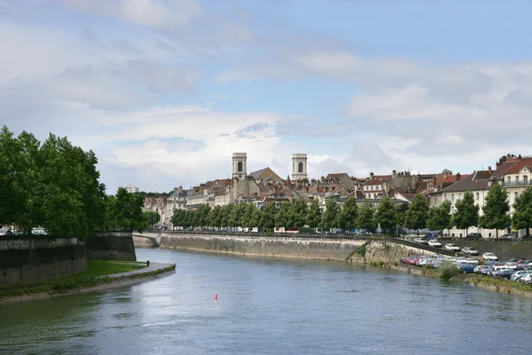 stock image Small riverside town