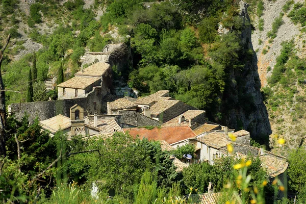 Village in a valley — Stock Photo, Image