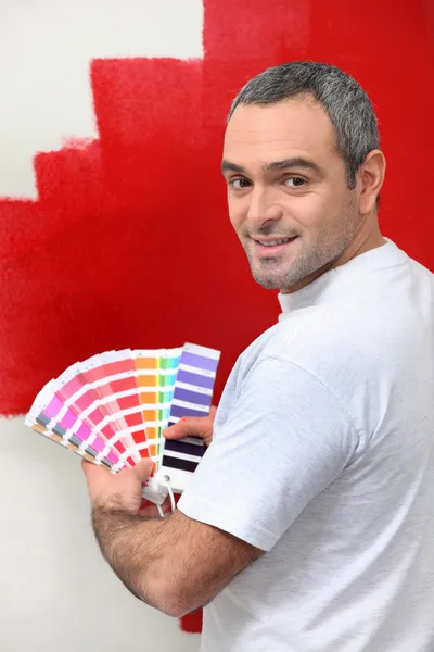 Malíř kontrastní barvy — Stock fotografie