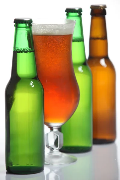 Butelki piwa — Zdjęcie stockowe