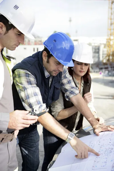 Architects on site Stock Photo
