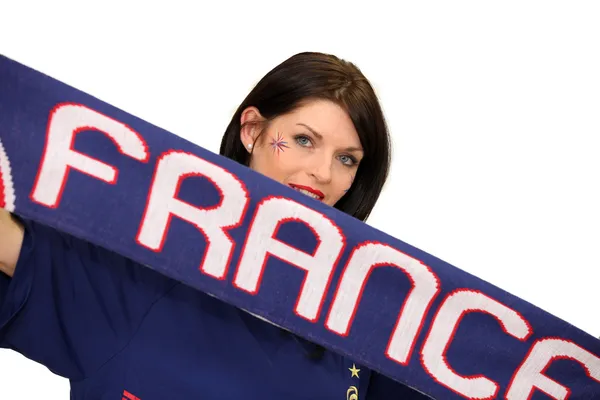 Tifoso di calcio francese — Foto Stock