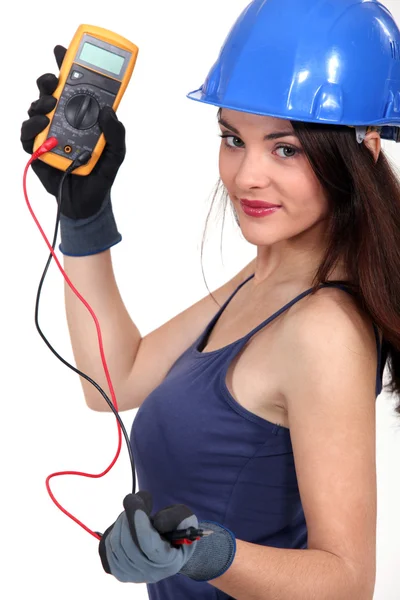 A sexy electrician. — Stock Photo, Image