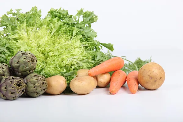 Uspořádání zdravá zelenina — Stock fotografie