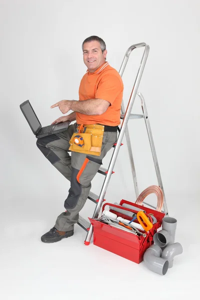 Portrait of a plumber — Stock Photo, Image