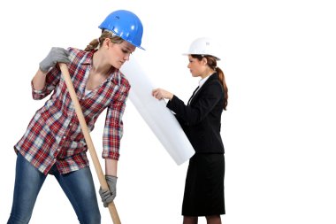 Women in public and civil engineering sector clipart