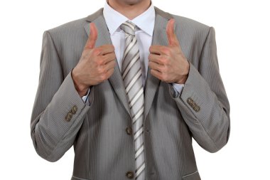 Male hands with ok gesture clipart