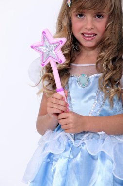 Portrait of a little girl in fairy costume clipart