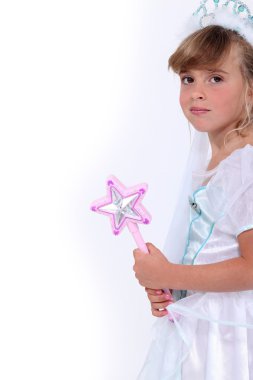 Girl dressed as princess clipart