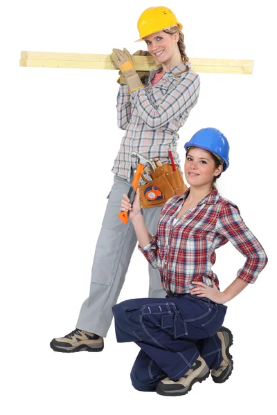 Женщины-строители — стоковое фото