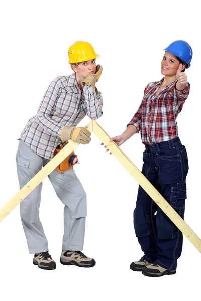 Construtores femininos — Fotografia de Stock