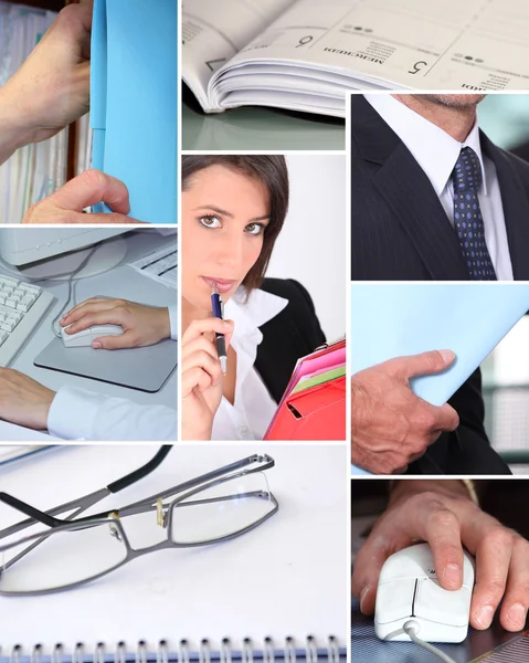 Mosaic of pictures related to business — Stock Photo, Image