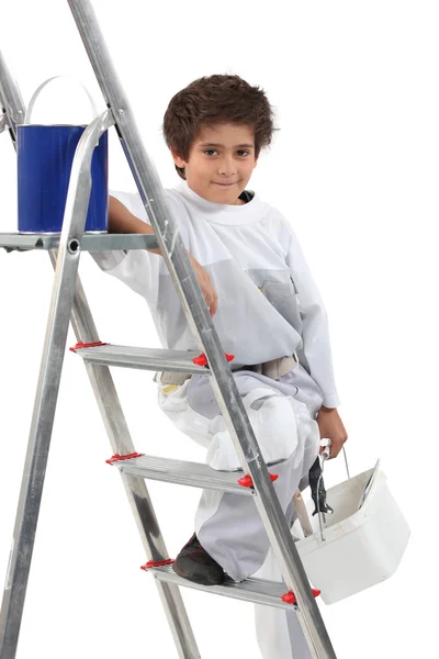 Young boy painting — Stock Photo, Image