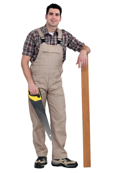 Retrato de um carpinteiro — Fotografia de Stock