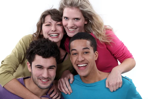 Happy young foursome — Stock Photo, Image