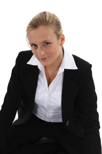 Säker och ambitiösa blond businessworker — Stockfoto