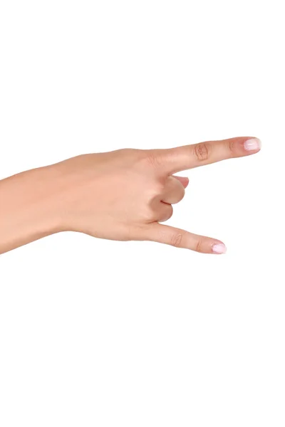 Hand rock gebaar maken — Stockfoto