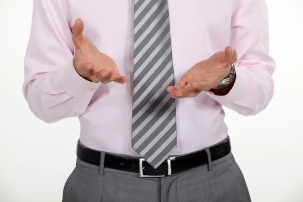 Businessman asking question — Stock Photo, Image