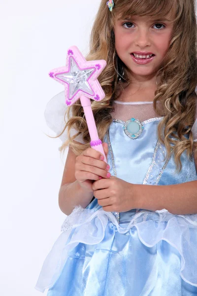 Portret van een klein meisje in fee kostuum — Stockfoto