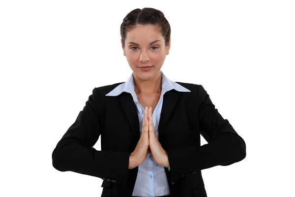 Zen businesswoman — Stock Photo, Image