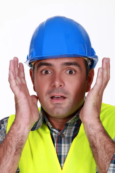 Construtor surpreso — Fotografia de Stock