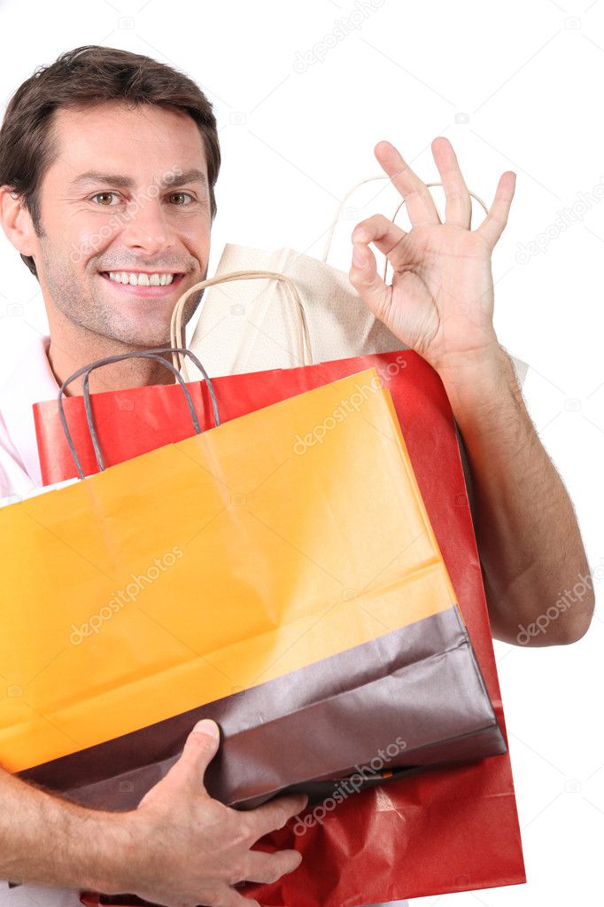 man and bag