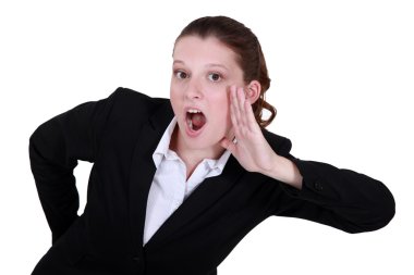 Woman screaming clipart