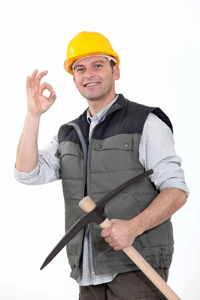 Happy workman — Stock Photo, Image