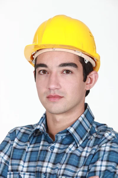 Jonge mannelijke builder — Stockfoto