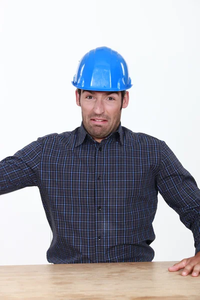 Construtor aterrorizado — Fotografia de Stock