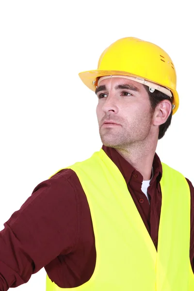 Werknemer in een reflecterende vest — Stockfoto