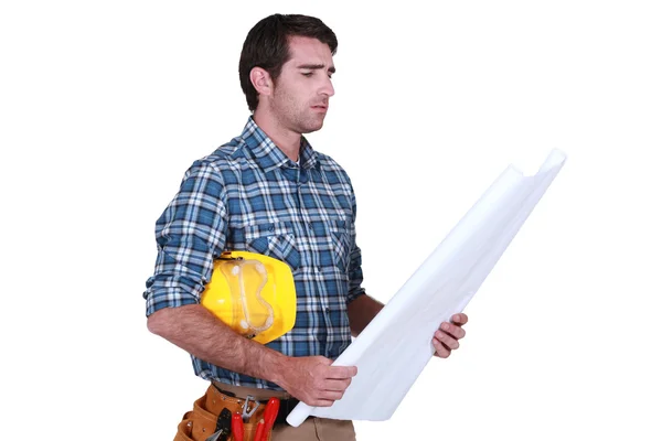 Foreman looking pre-occupied — Stock Photo, Image