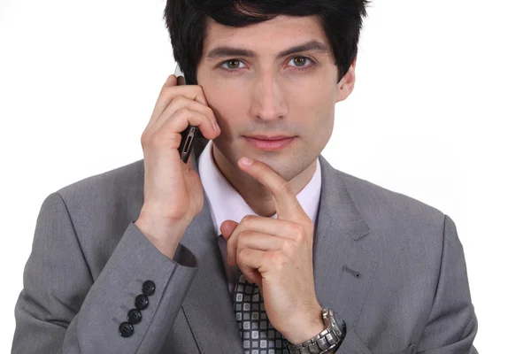 Businessman coming up with ideas — Stock Photo, Image