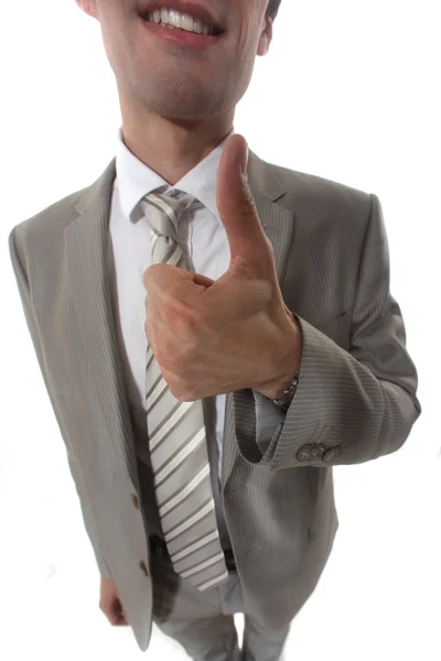 Бизнесмен, большой палец вверх — стоковое фото