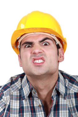 Scary construction worker clipart