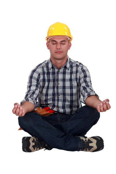 Laborer relaxing — Stock Photo, Image