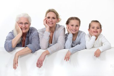 Three generations of women clipart